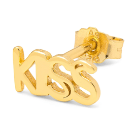 Earstud KISS - word 1 pcs / Lulu Copenhagen