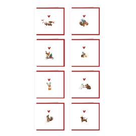 Wenskaarten kerst en nieuw Box/8 / Yon