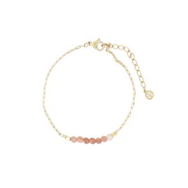 Armband met steentjes roze/goud / Zusss