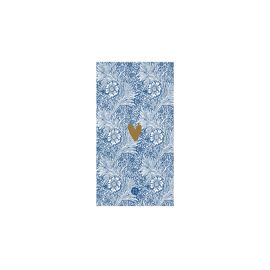 Servetten bloemenprint kobaltblauw / Zusss