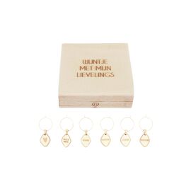 Set van 6 houten wijnglas hangers / Zusss