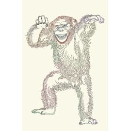 XL Spelposter Dot-to-dot monkey / Uitgeverij Stratier