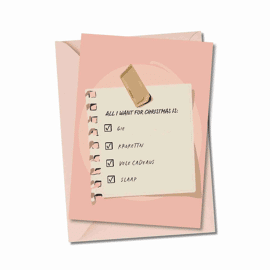 Postkaart All I want for Christmas is... / Atelier Moomade