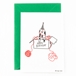 Postkaart Birthday cat / Studio Flash