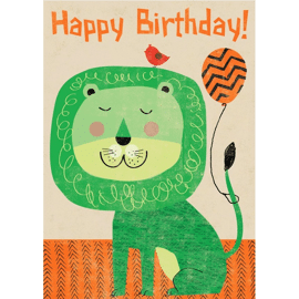 Postkaart Happy Birthday Lion