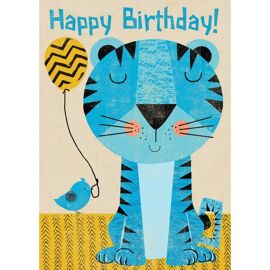 Postkaart Happy Birthday Tiger