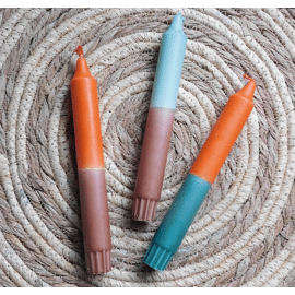 Multicolour dip dye kaars - summer collectie / Dippy