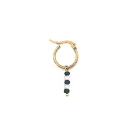 Oorhanger gold - green/pink/facet 1 pcs / Boho-beach