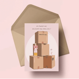 Postkaart Da junder uus een echte tuus mag zien! / Atelier Moomade