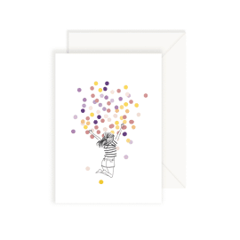 Postkaart Confetti girl / Atelier My Lovely Thing