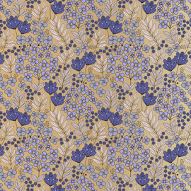 Rol inpakpapier Flower Field Gold Violet