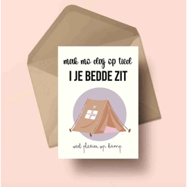 Postkaart Mak mo daj op tied i je bedde zit  / Atelier Moomade  