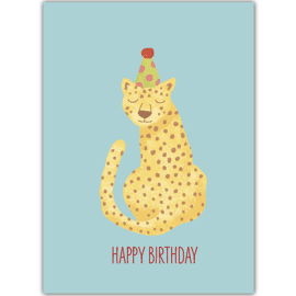 Postkaart Happy birthday Leo