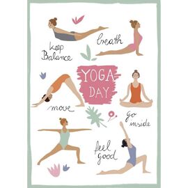 Postkaart Yoga Day / Make Your Day