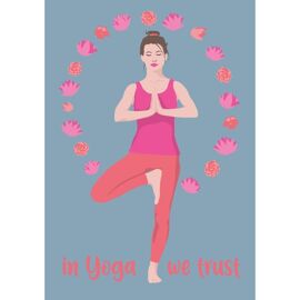 Postkaart In Yoga We Trust / Happiness