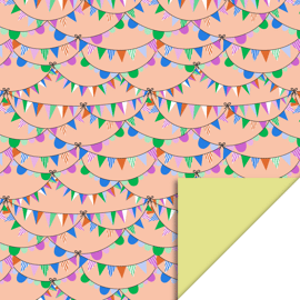 Rol inpakpapier Party Guirlande Bright-yellow