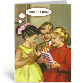 Postkaart Hope it's a pony