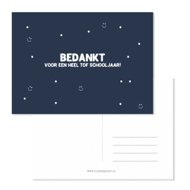 Postkaart Bedankt voor een heel tof schooljaar - blauw / Stationery & Gift