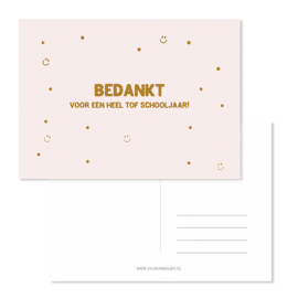 Postkaart Bedankt voor een heel tof schooljaar - roze / Stationery & Gift