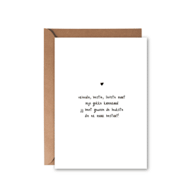 Postkaart Vriendin, bestie,... / Winkeltje van Anne 
