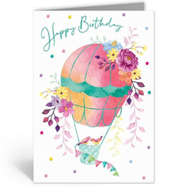 Wenskaart Happy Birthday / Lustre