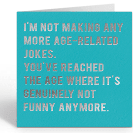 Wenskaart Not funny / Cloud nine