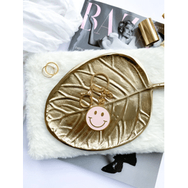 Sleutelhanger Smiley roze / Stationery & Gift