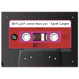 Postkaart Cyndi Lauper / Cassette Collection