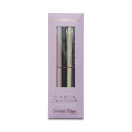 Twisty Slim Metal Pen Set - Celestial (Set of 4) / Designworks Ink