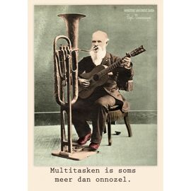 Postkaart Multitasken / Ministerie van Unieke Zaken