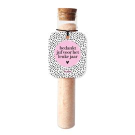 Wensbuisje met himalayazout Bedankt juf voor het leuke jaar / By Romi