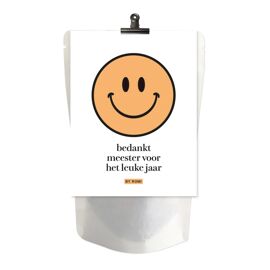 Zakje met chocolaatjes Bedankt meester voor het leuke jaar / By Romi