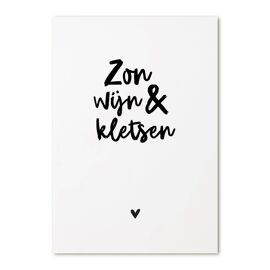Postkaart Zon, wijn & kletsen / Zoedt