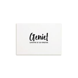 Postkaart Geniet, laten we de tijd vergeten / Zoedt