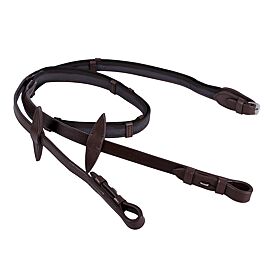 QHP Anti-slip Reins with Leather Stops
