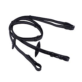 QHP Anti-slip Reins with Leather Stops
