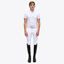 Cavalleria Toscana Wedstrijdshirt| Tech Piquet | Knopen | Korte Mouw | Heren