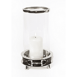 Adamsbro Candle Holder Snaffle Bit Hurricane | Silver - Leather | M
