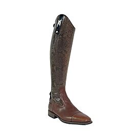 DeNiro S3601 | Pitone Brown | Foot Wrat 527 | Pipings Patent Black