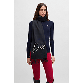 BOSS Equestrian Soft Scarf Logo