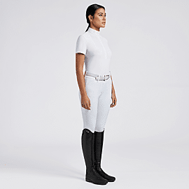 Cavalleria Toscana Heat Sealed Perforated Wedstrijdshirt | Korte Mouw | Dames 