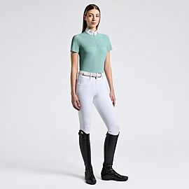 Cavalleria Toscana Perforated Wedstrijdshirt | Korte Mouw | Dames 