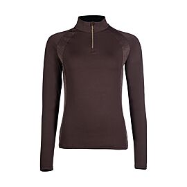 HKM Trainingsshirt Basil | Halve Rits | Lange Mouw | Dames