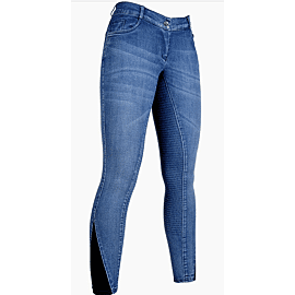 HKM Rijbroek Denim Full Grip | Dames