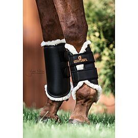 Kentucky Arbeitsgamaschen Turnout| Leder + Lammfell | Hinten