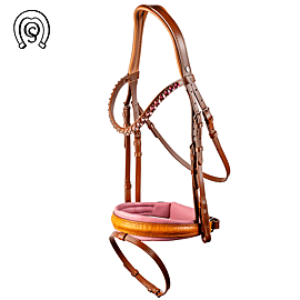Otto Schümacher Bridle Elegant Havanna | Pink 