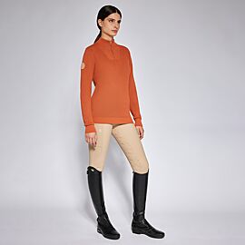 Cavalleria Toscana Cotton Knit Sweater | Half Zip | Woman