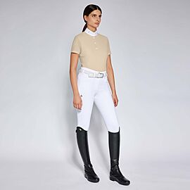 Cavalleria Toscana Competitionshirt Perforated Jersey | Short Sleeves | Button | Woman