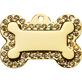 Medal Dog Bone Glamour | Gold | Size S