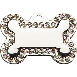 Medal Dog Bone Glamour | Silver | Size S
